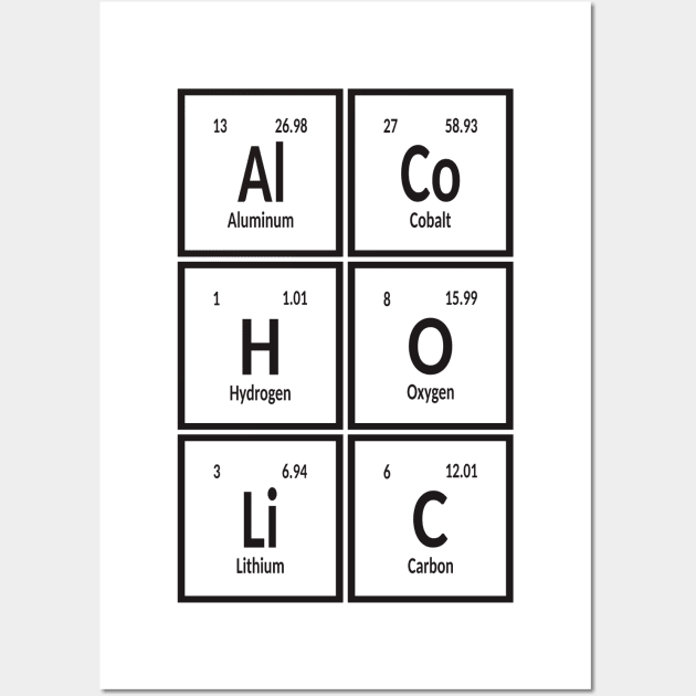 Alcoholic | Periodic Table of Elements Wall Art by Maozva-DSGN